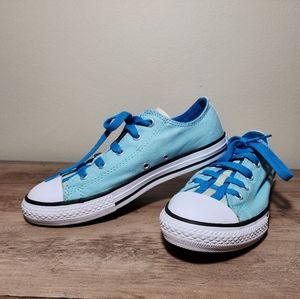 Converse All Star Kids Junior Blue Sneakers Shoes Size 4